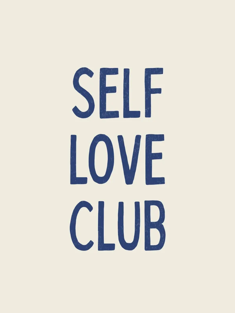 Self Love Club - Blue Navy poster with aluminum frame by MoonlightPrint