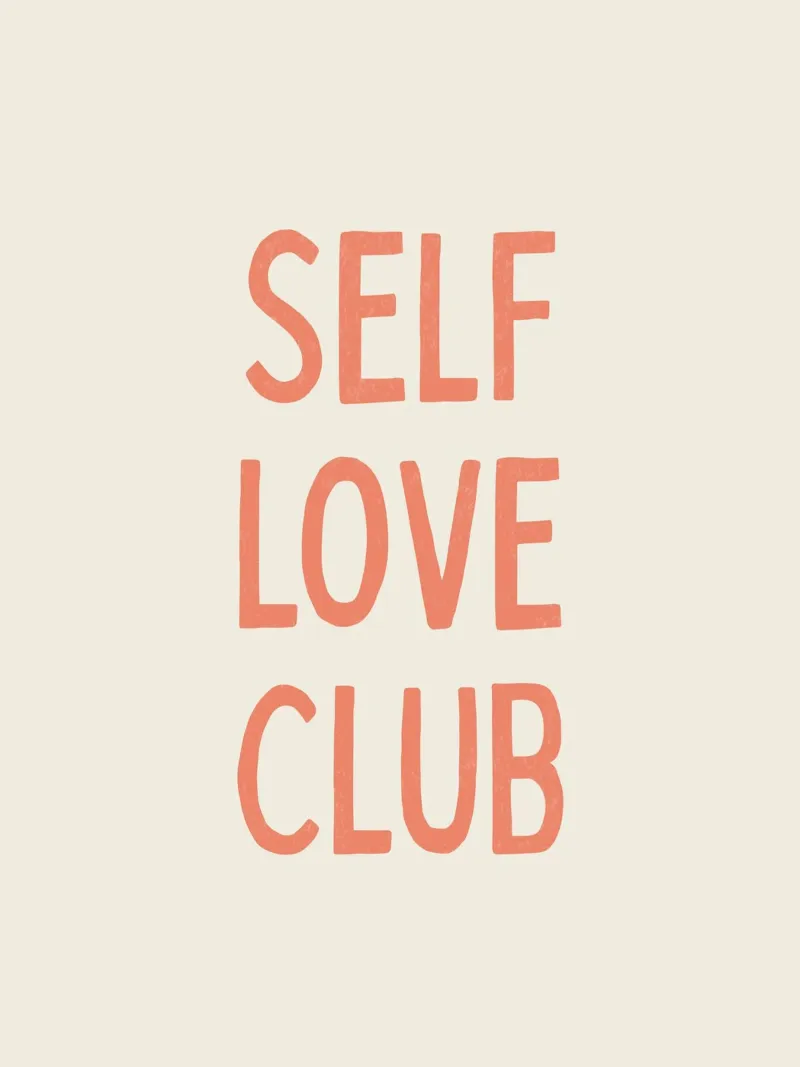 Self Love Club - Pink poster with plastic frame by MoonlightPrint