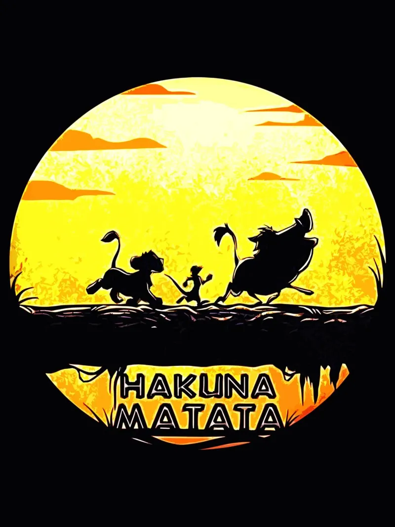 Re Leone Hakuna Matata film Art poster con telaio in legno da ontoseno