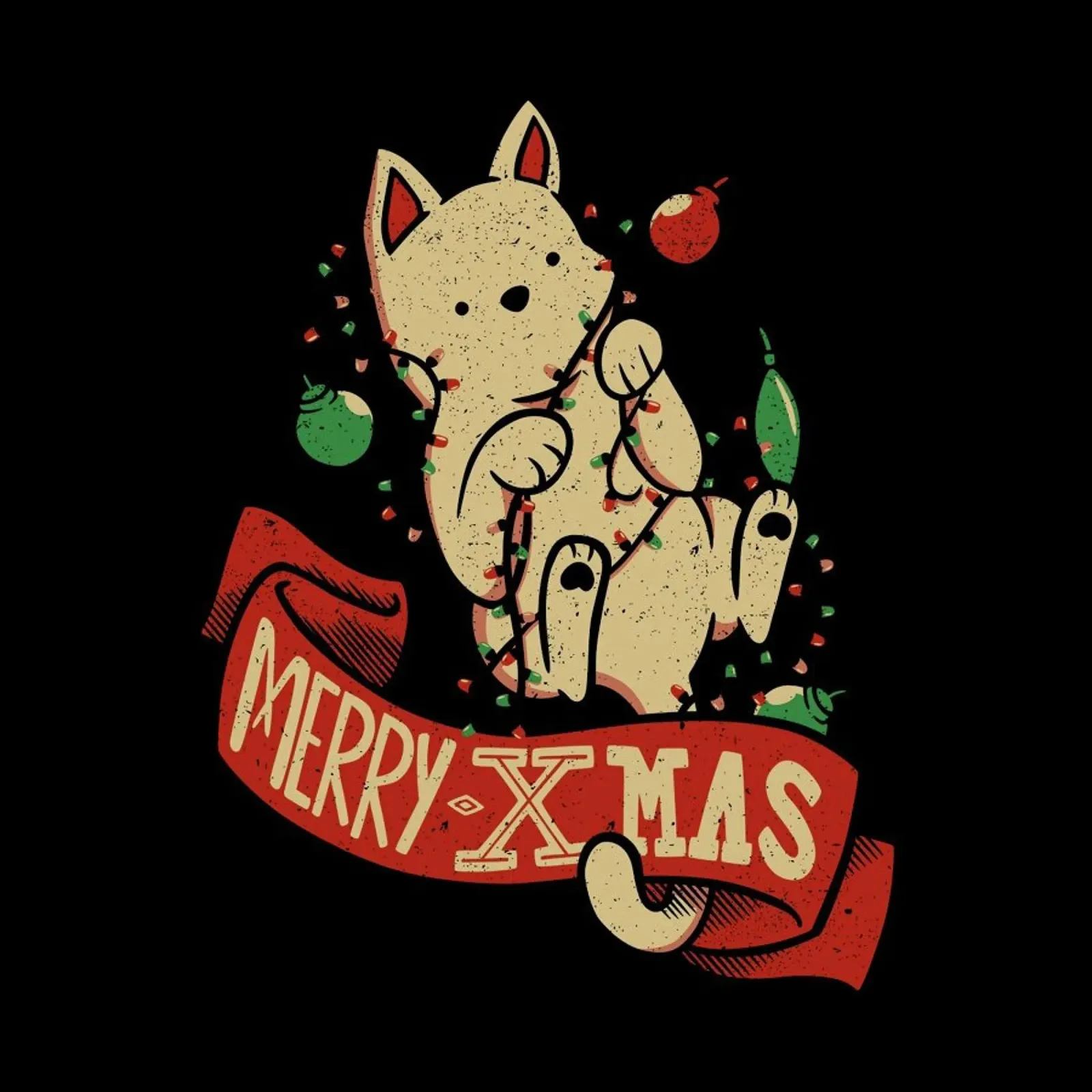 Merry Xmas Cat pellicola backlit da Tobe Fonseca