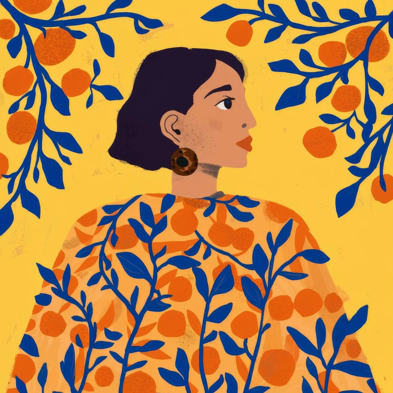 Orange Grove Portrait canvas by Peak Delusion