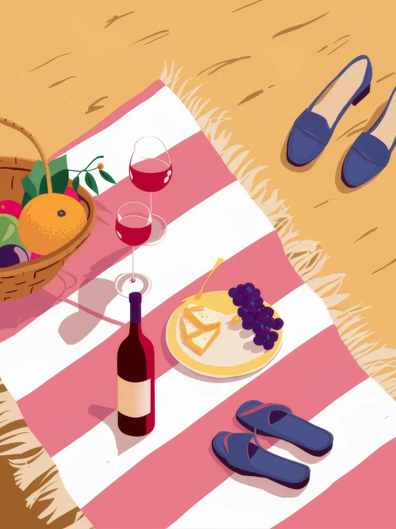 Beatitudine da picnic in spiaggia pellicola backlit da Muse Artworks