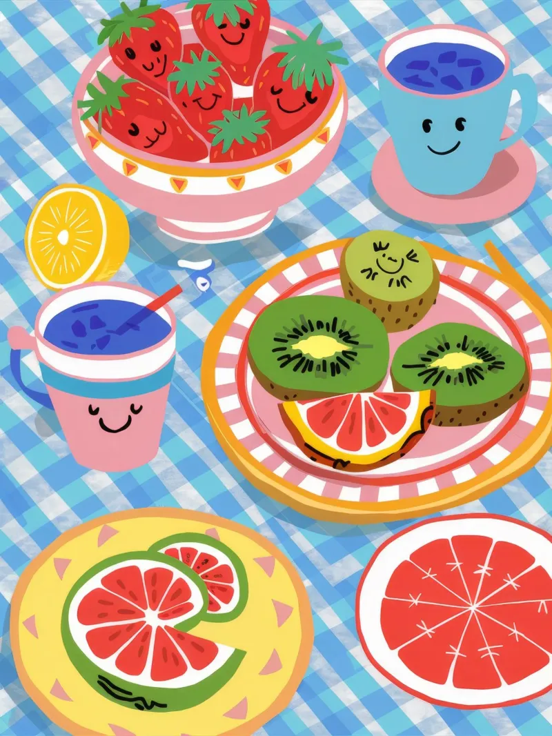 Colazione con la faccia felice pellicola backlit da Muse Artworks
