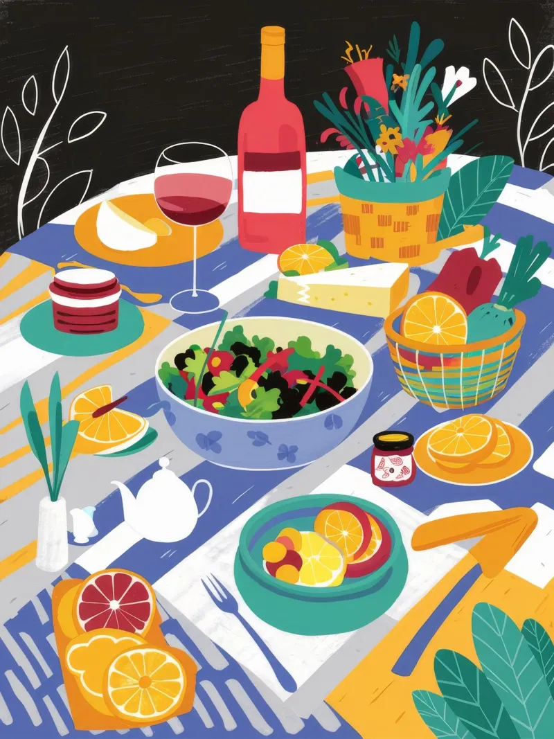 Banchetto di insalata dell'orto pellicola backlit da Muse Artworks