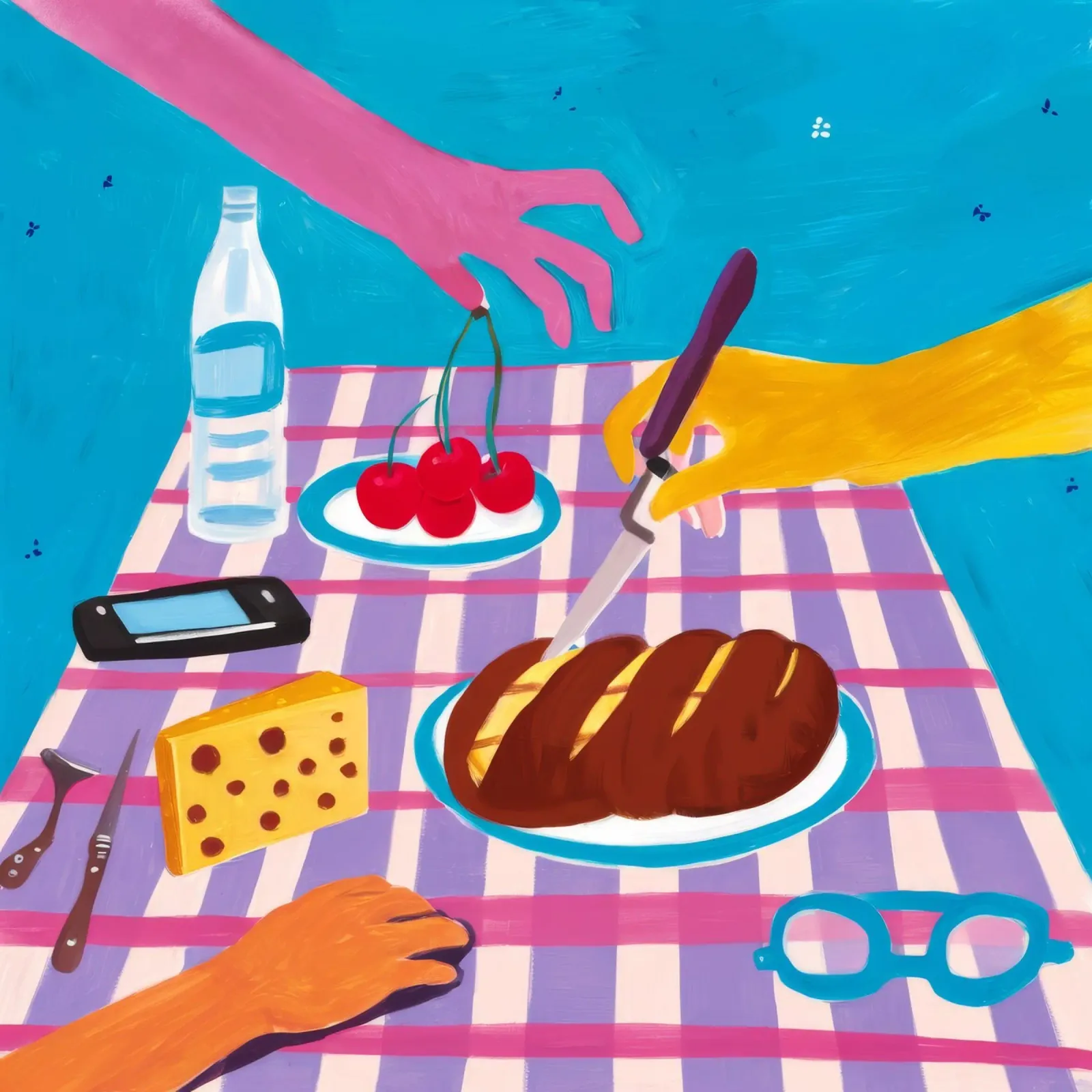 Shared Picnic Harmony canvas by Muse Artworks