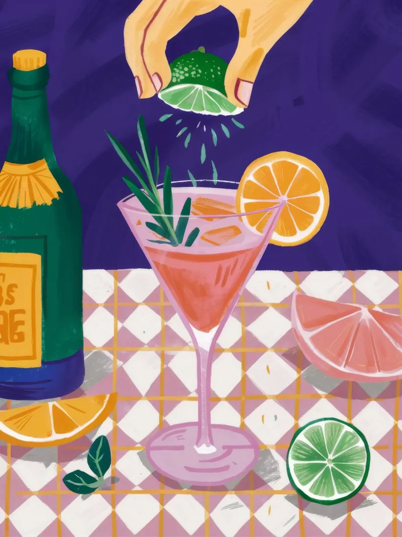 Spruzzata di lime e tonico pellicola backlit da Muse Artworks