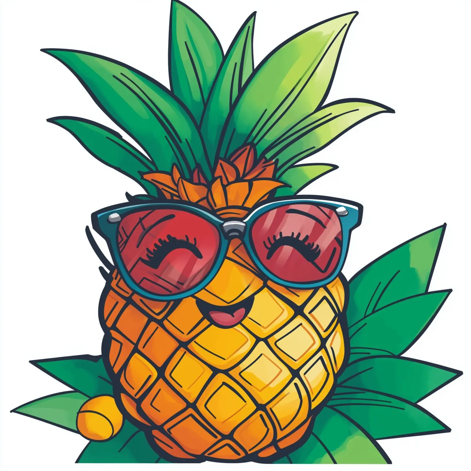 Ananas felice pellicola backlit da Motivate-Today