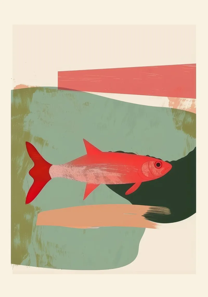 Red Fish Abstract pellicola backlit da Nadjaa