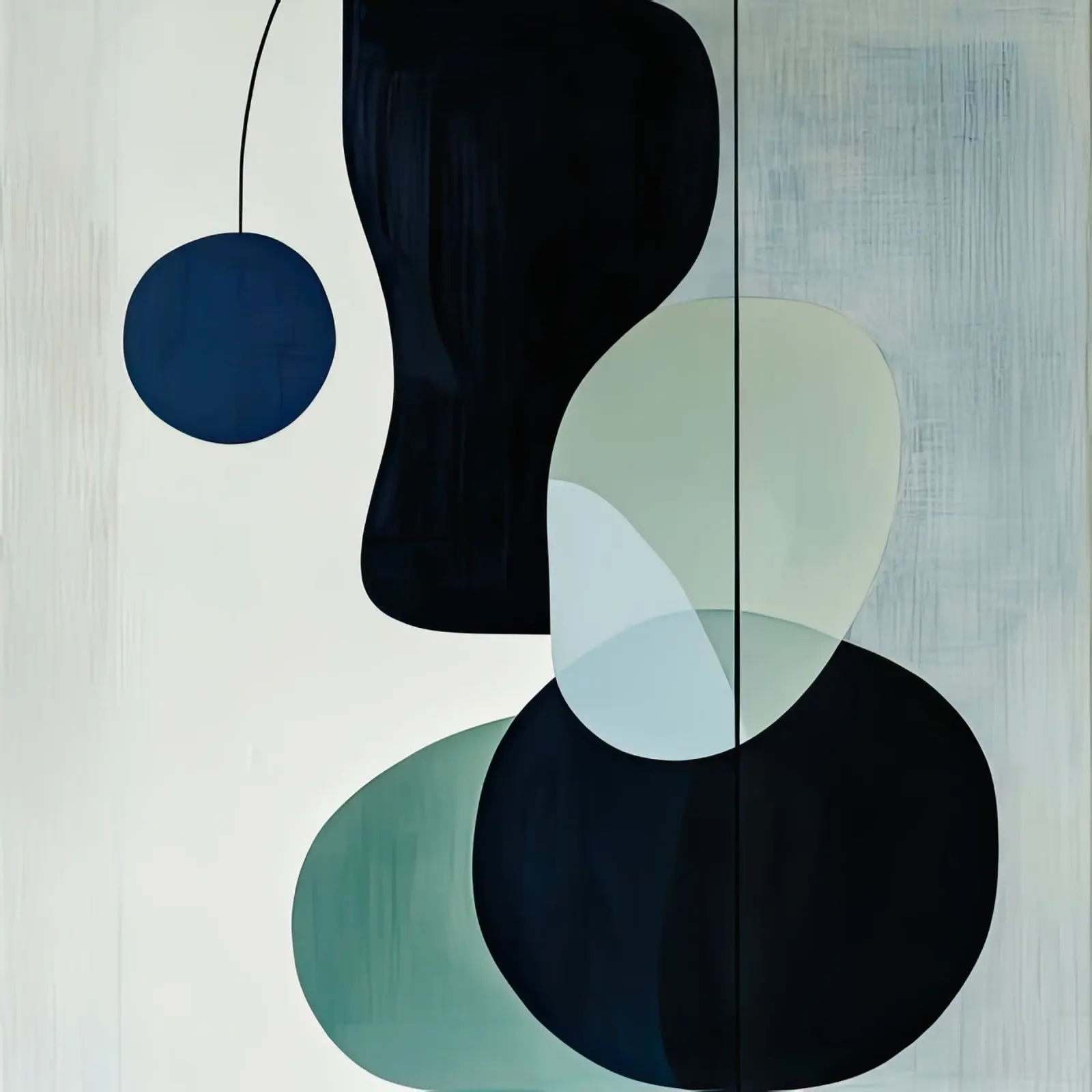 Moderne balans van cirkels en schaduwen canvas van Artbyvo