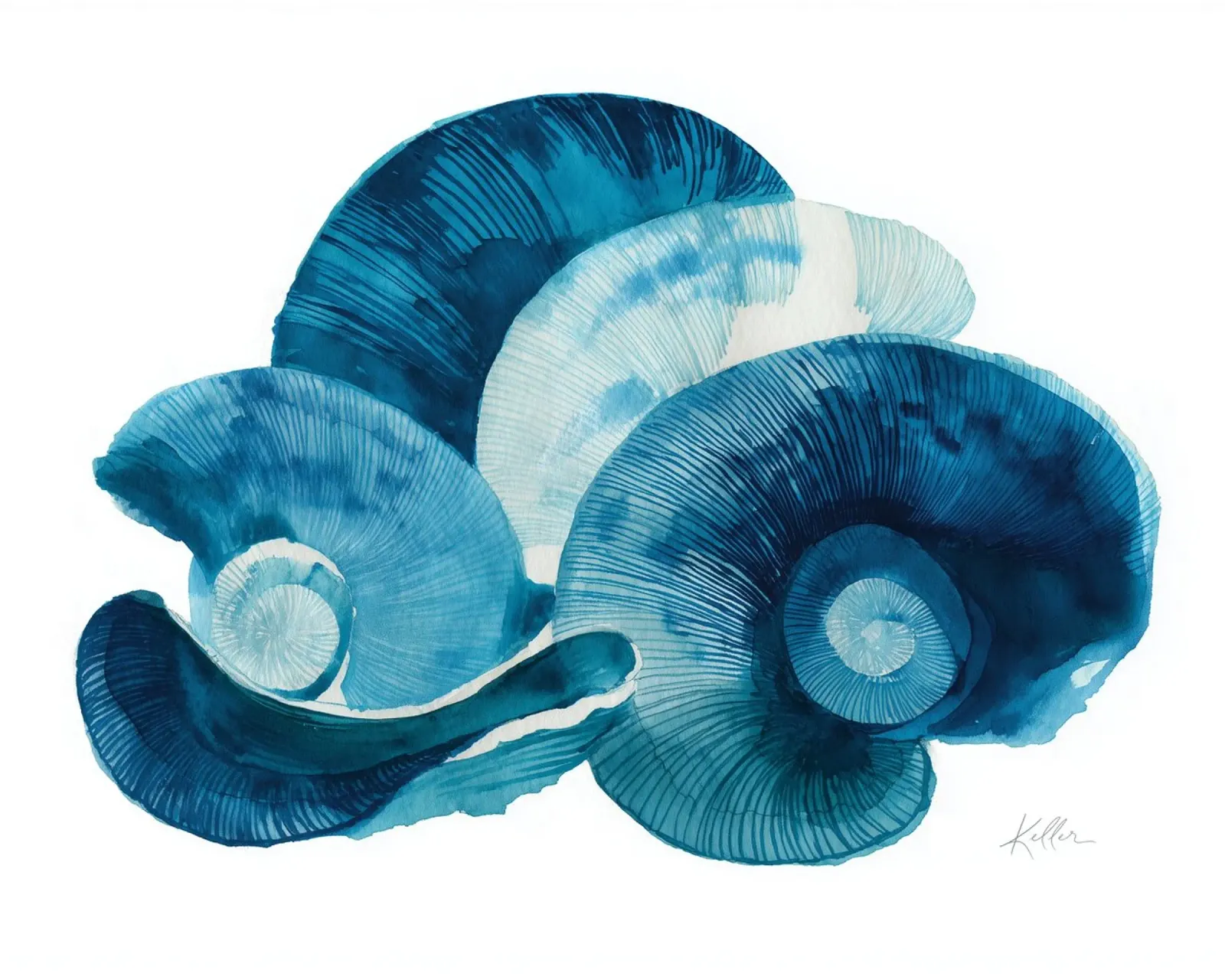 Azure Fossils Leinwand von Matthias Keller Studio