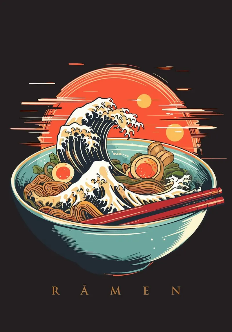 Tagliatelle Ramen pellicola backlit da Patrick J Curtis