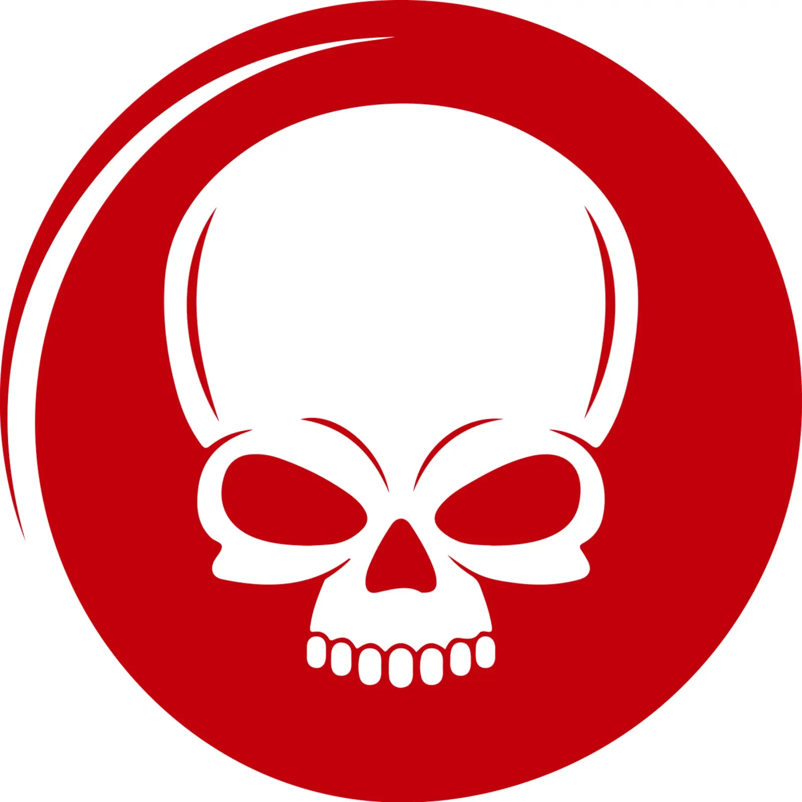 CALAVERA CÍRCULO ROJO metacrilato de ersanim