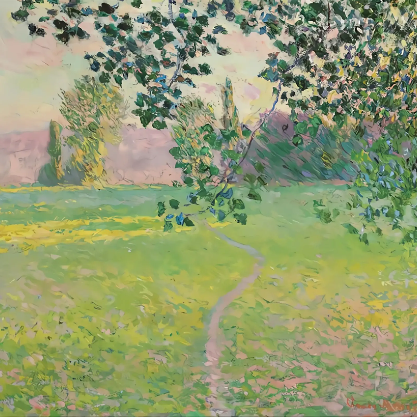 Paesaggio mattutino - 1888 poster con telaio in plastica da D1 Shop