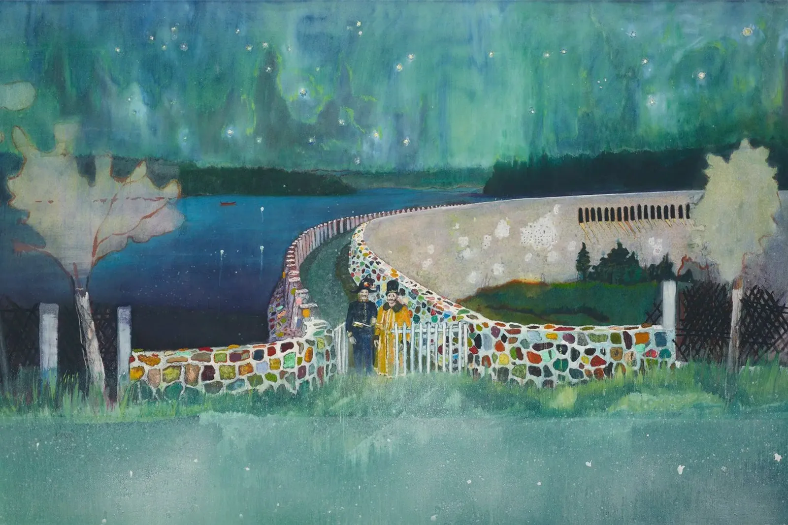 Peter Doig Due uomini pellicola backlit da Milfordwings