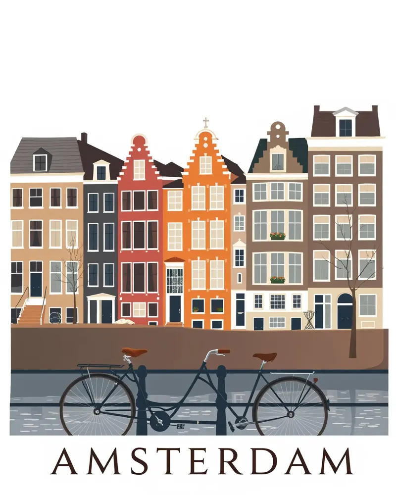 La vue d'Amsterdam hahnemühle de HicksShop