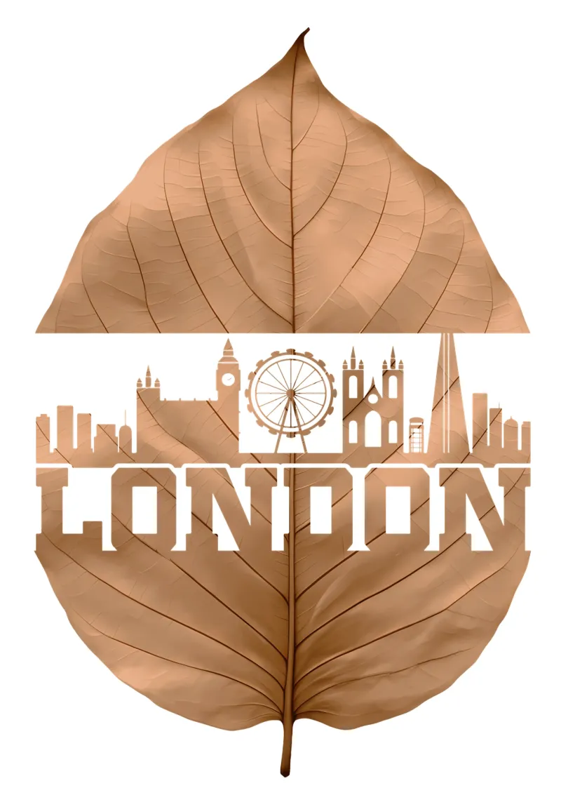 ilustrazione di taglio a foglia dello skyline della città di Londra pellicola backlit da kahfiza