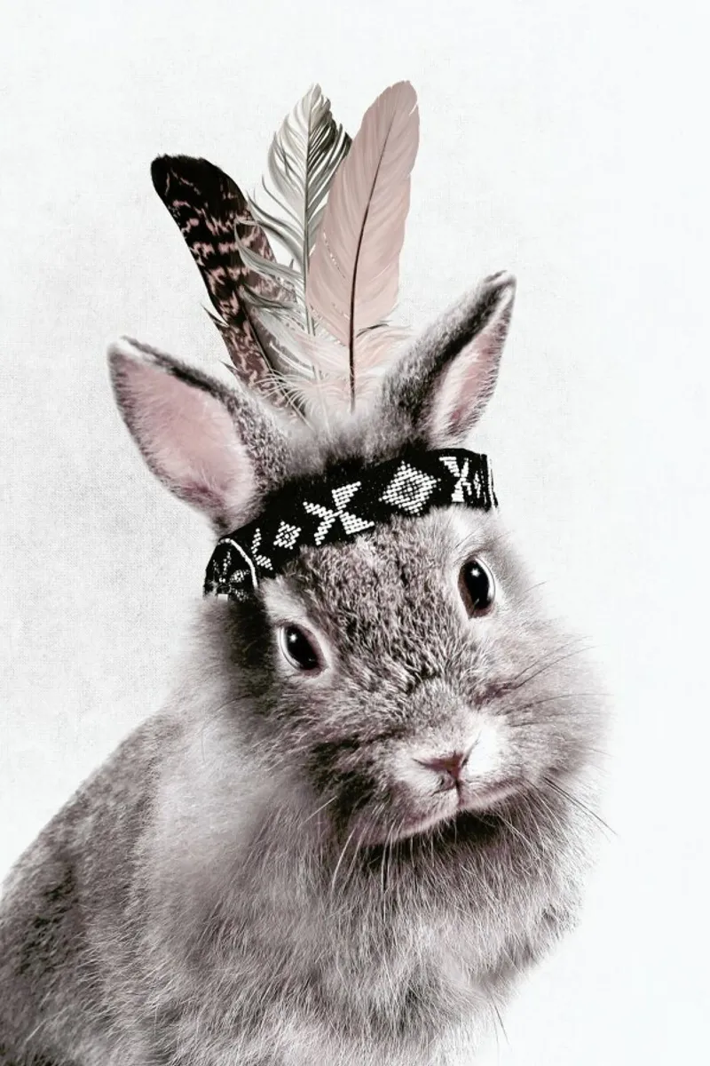 Little Rabbit poster con telaio in plastica da Wouter Rikken