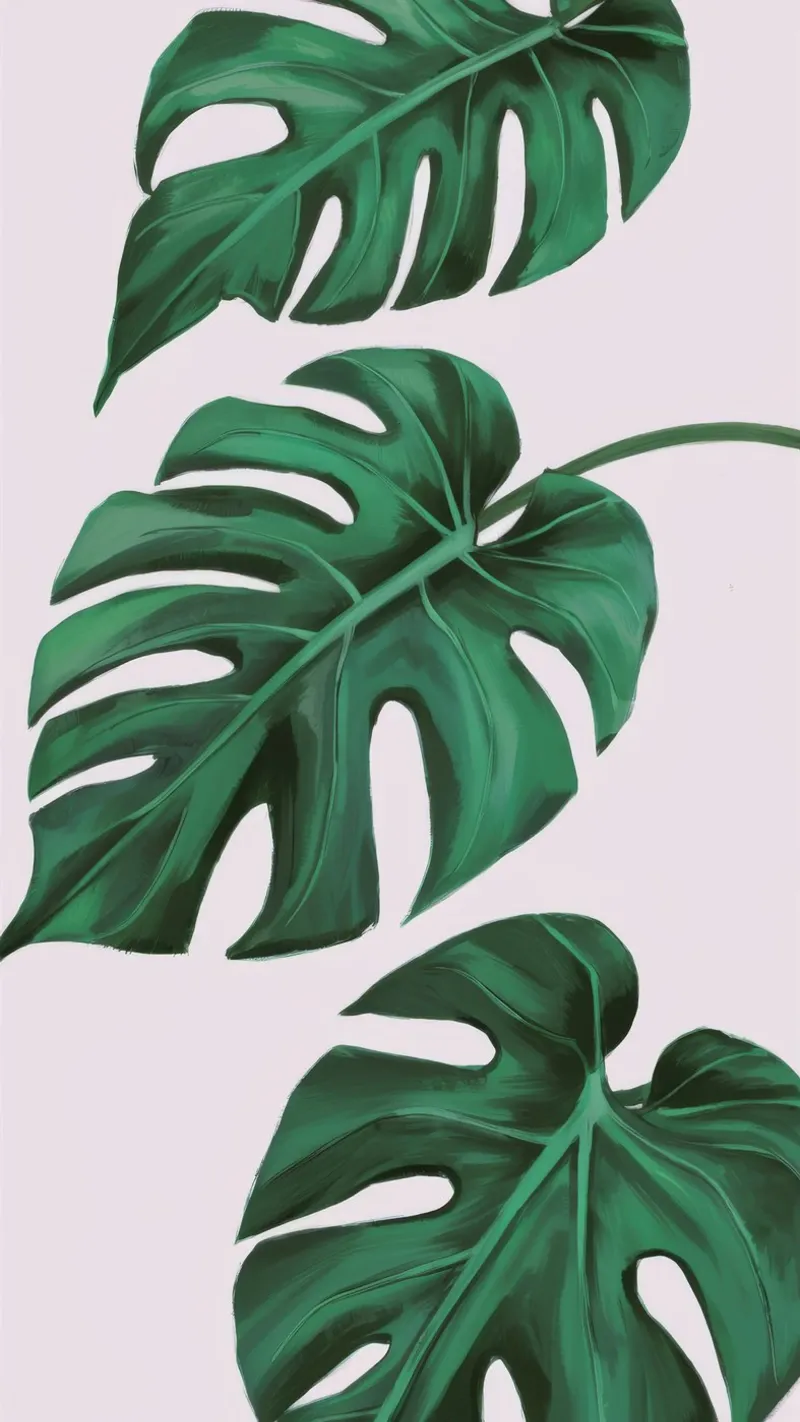 Studio sulle foglie di Monstera poster con telaio in plastica da Pan Denim