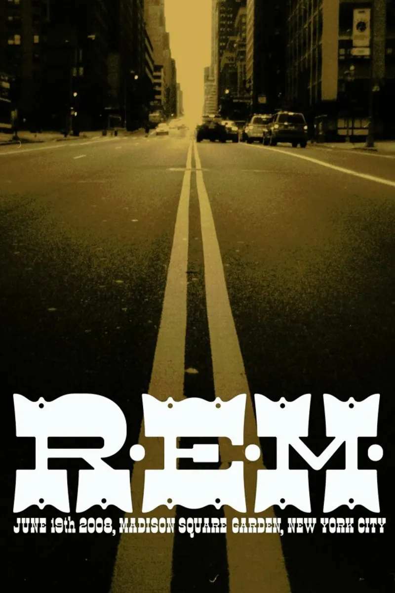 R.E.M. GIG POSTER pellicola backlit da The Indoor Type