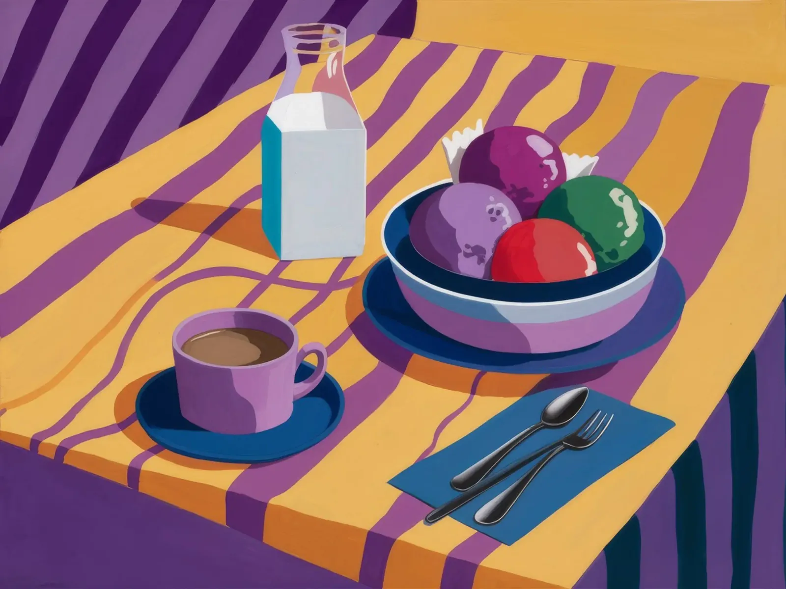 Amethyst Table Stillness canvas by Tiga Bersama