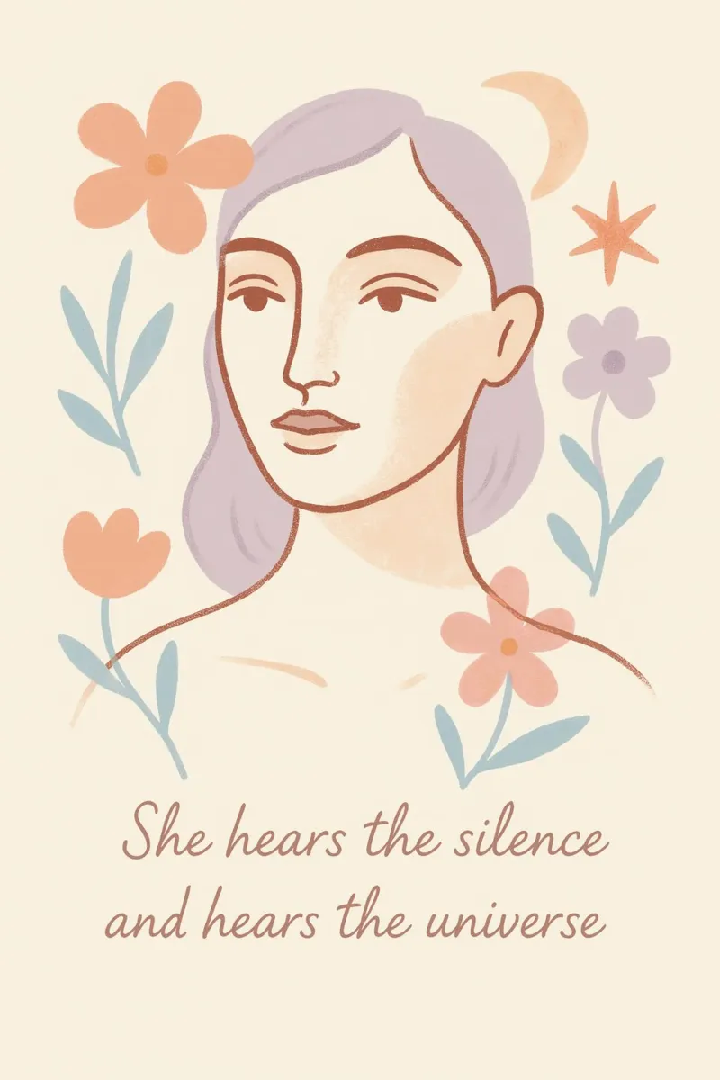 She Hears The Universe tela da treechild