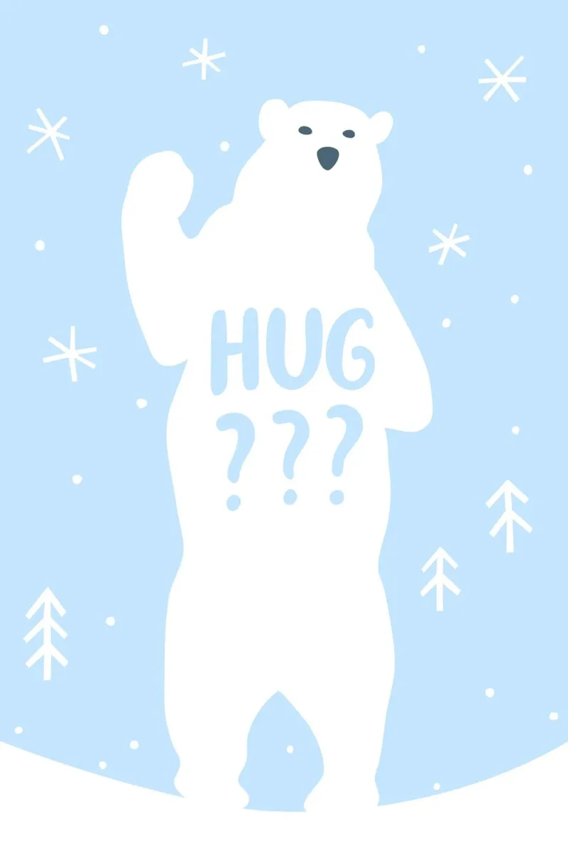 Polar Bear Hug tela con Cornice a cassetta da treechild