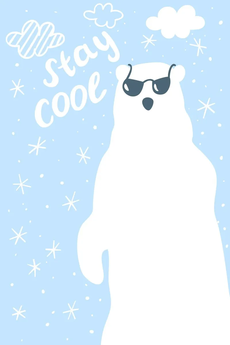 Polar Bear Stay Cool alluminio dibond da treechild