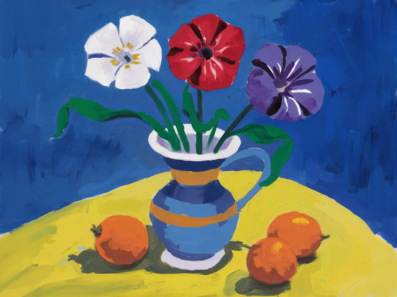 Petunia Blue Vase acrylic glass by Pan Denim