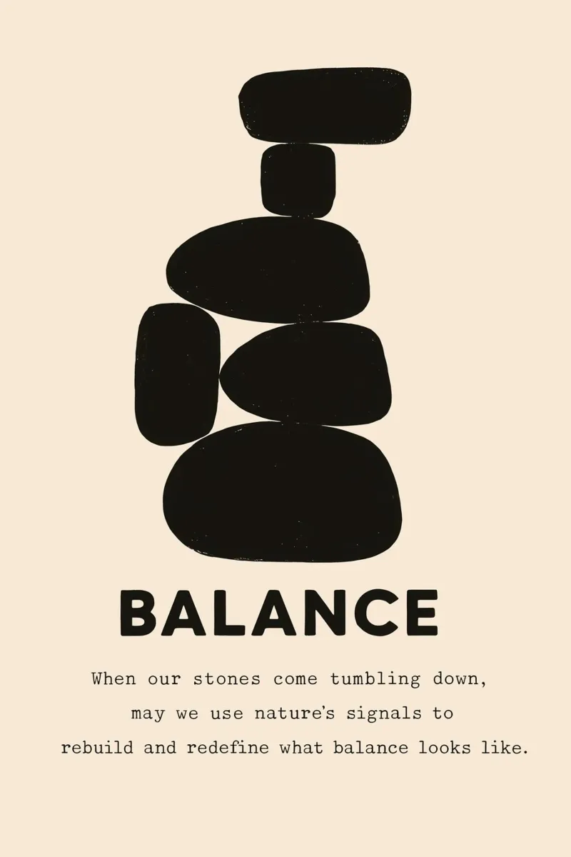 Stone Balance Quotes No 01 tela con Cornice a cassetta da treechild