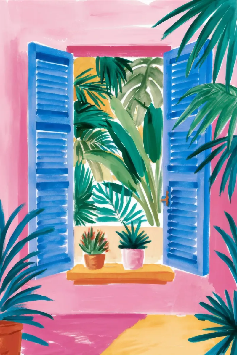 Blue Shutter Jungle Poster von FadeAura
