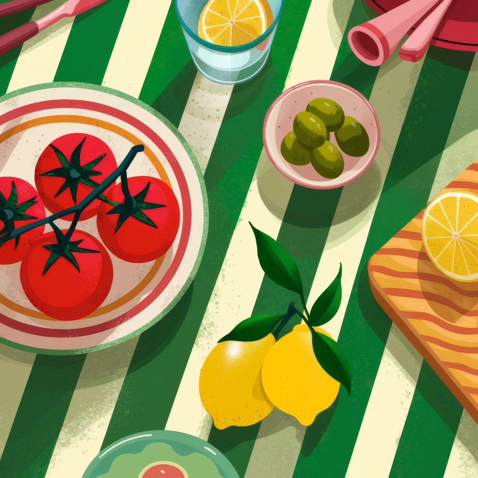 Tomato Salad Alfresco pellicola backlit da Muse Artworks