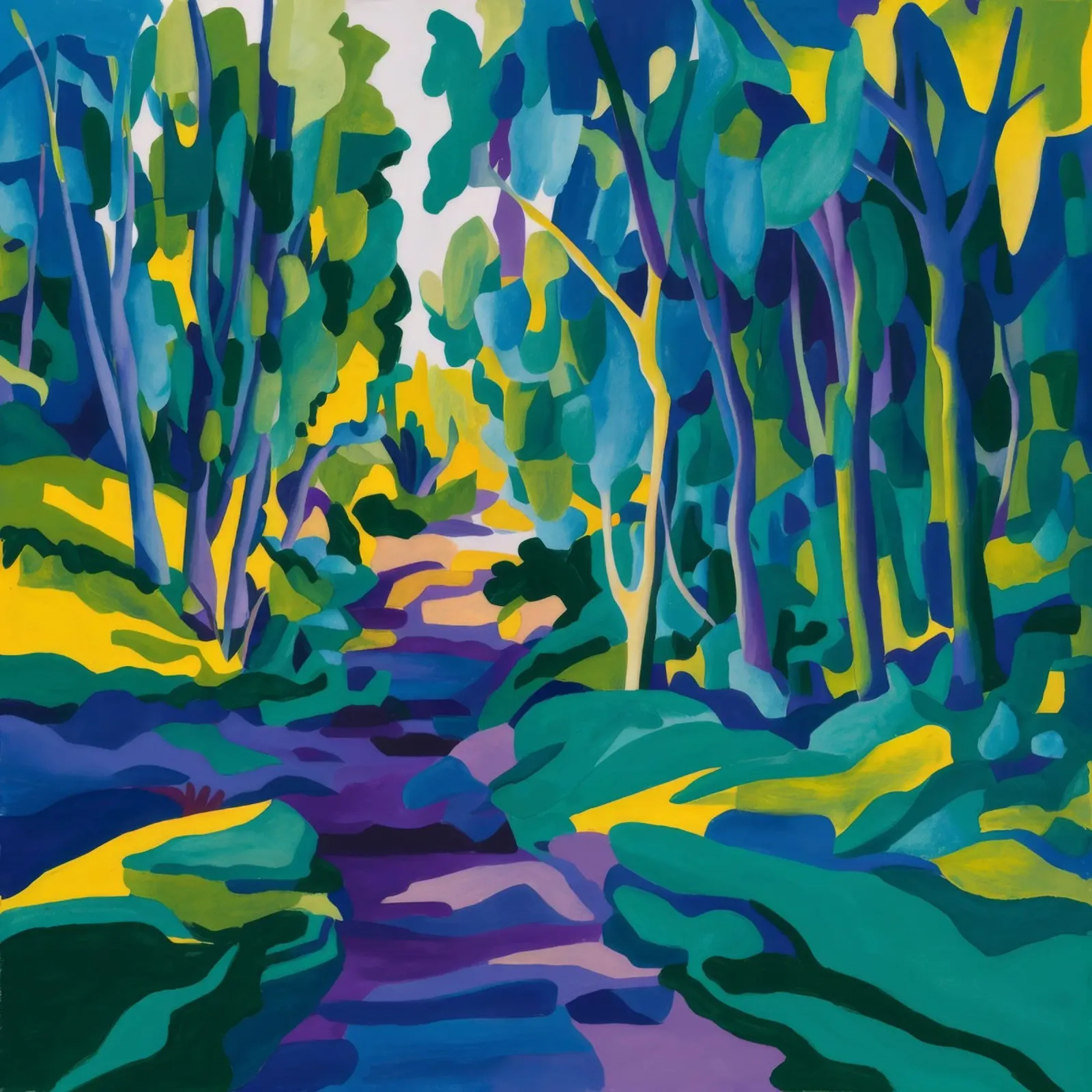 Forest Stream Path canvas by FadeAura
