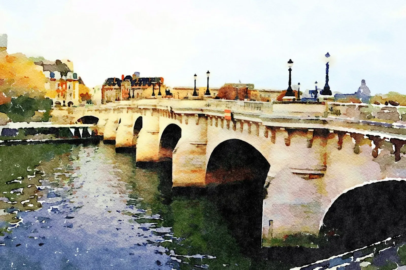 Ponte a Parigi pellicola backlit da Massimo Frascogna