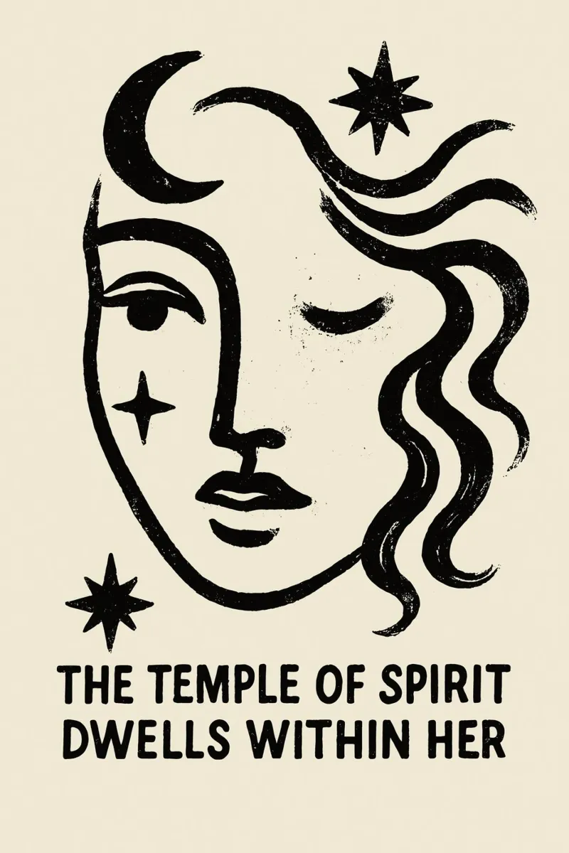 The Temple Of Spirit poster con telaio in legno da treechild