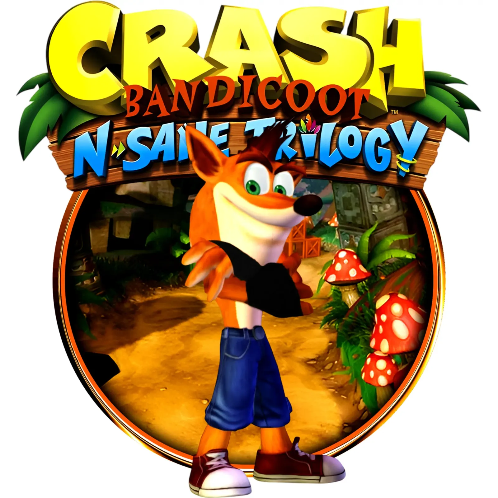 Crash Bandicoot - Naughty Dog poster met aluminium frame van Deepness
