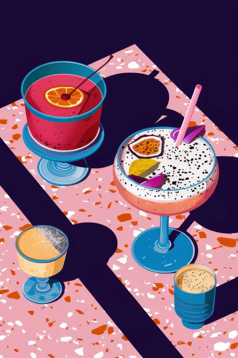 Cocktail Hour elaborato carta hahnemühle da Muse Artworks