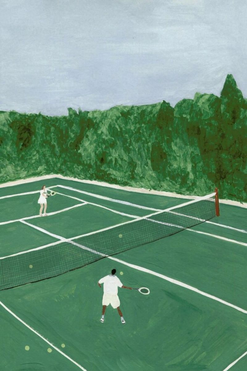 Tennis On Friday Poster von Isabelle Vandeplassche