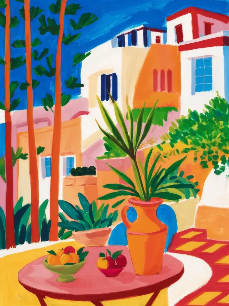 Santorini Still Life pellicola backlit da Muse Artworks
