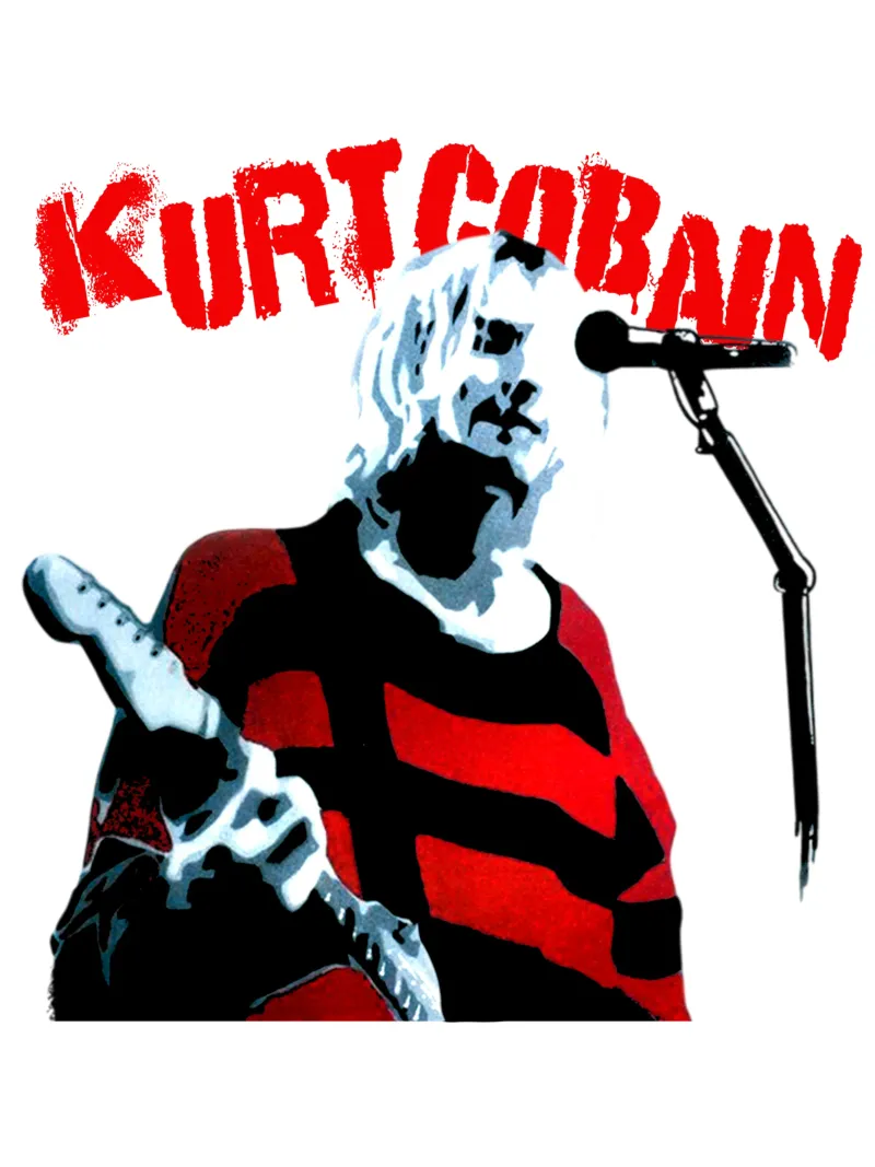 Kurt Cobain a righe pellicola backlit da Sigrid Rauuy