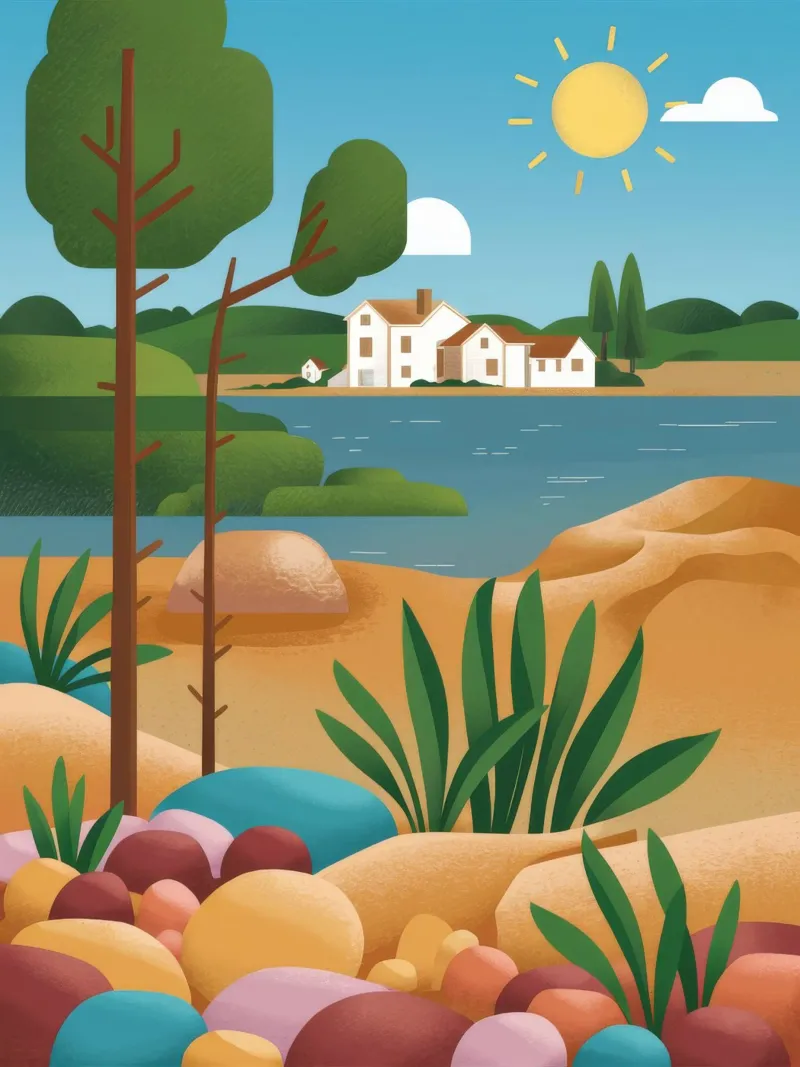 Pebble Beach Vista pellicola backlit da Muse Artworks
