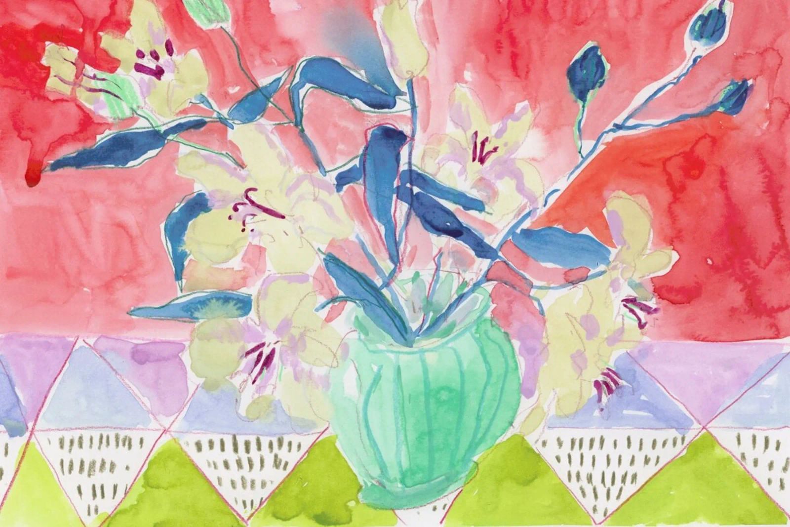 Watercolor Flowers 1 poster by Sonia Brittain
