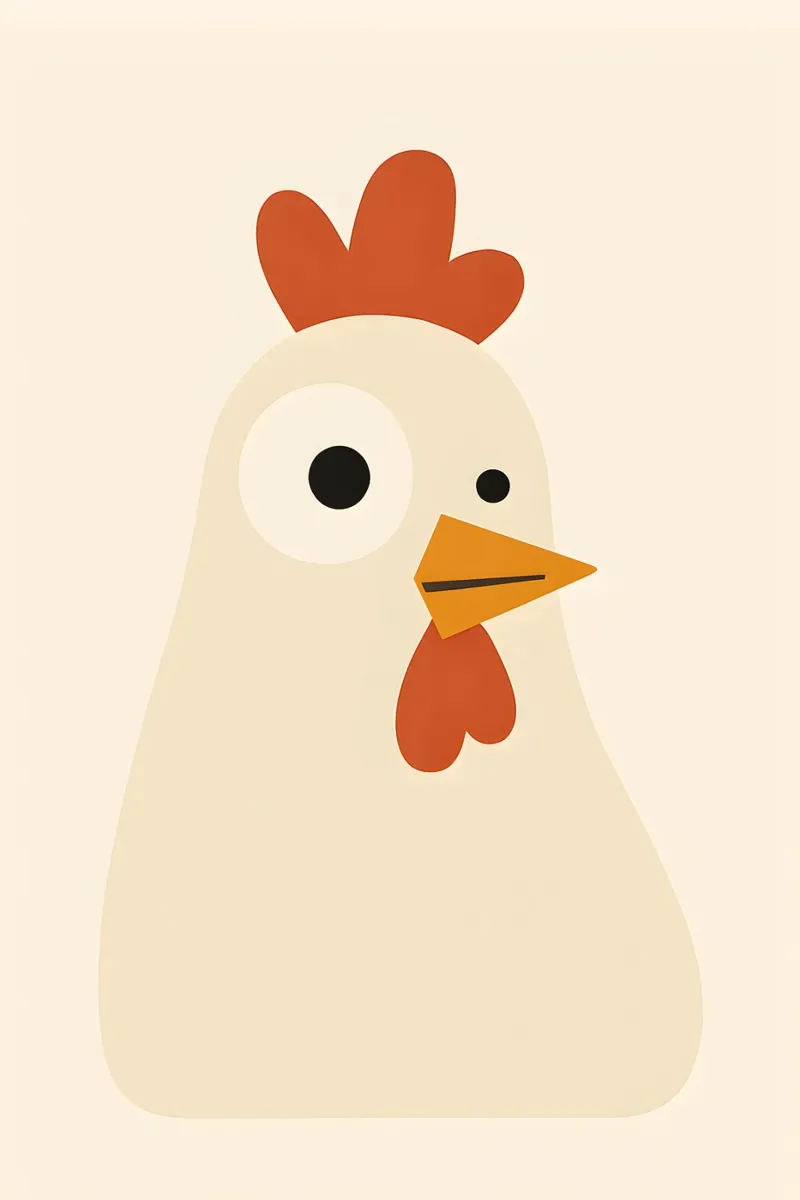 Curious Cream Hen Kids Poster Acryl-Glas von LittleMieschiefs