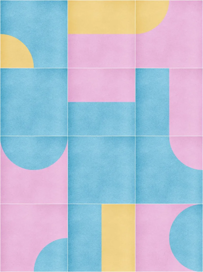 Retro Tiles 11 pellicola backlit da designdn