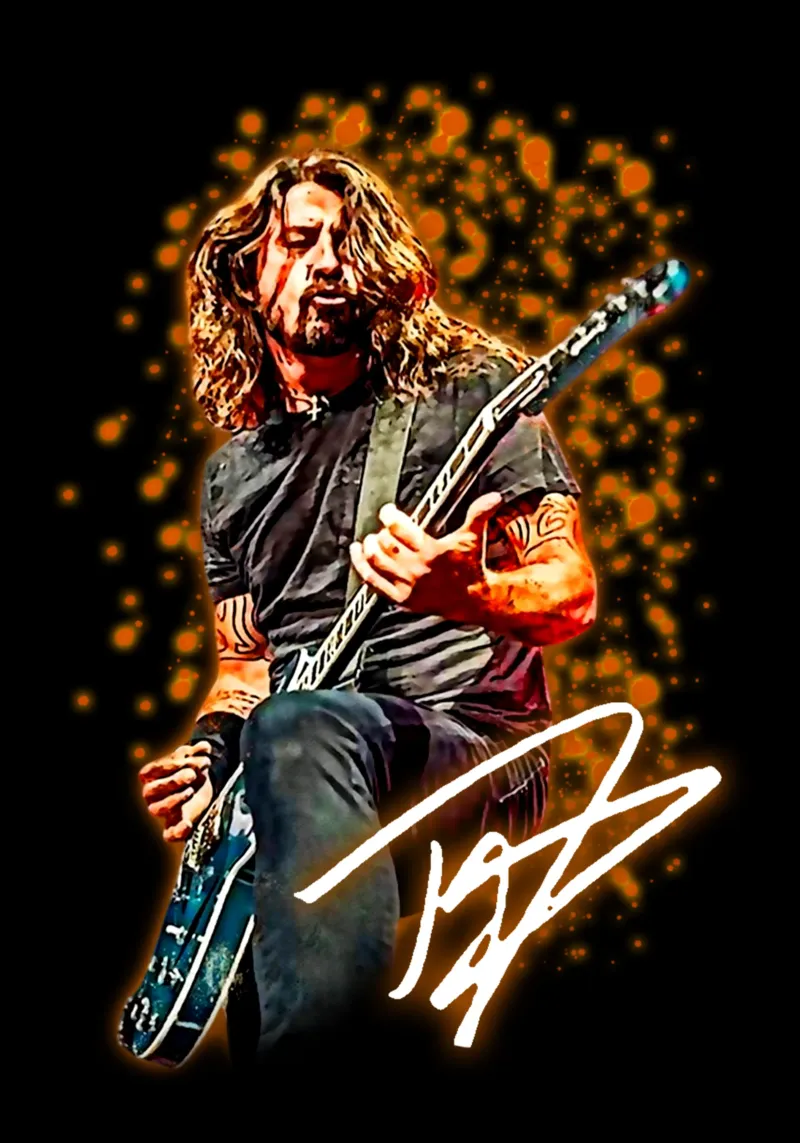 Firma d'epoca Dave Grohl pellicola backlit da https://www.juniqe.com/uk/shop/Henndraws