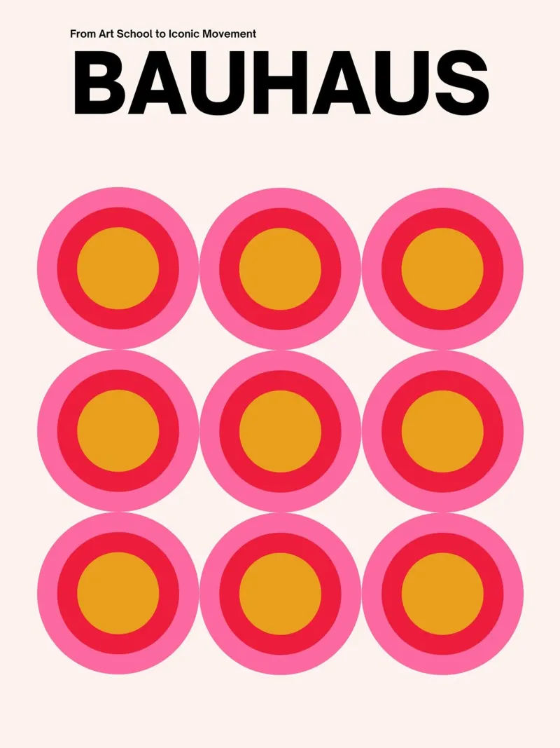 Bauhaus Pop Circles - Affiche d'art graphique poster de Casa Calm