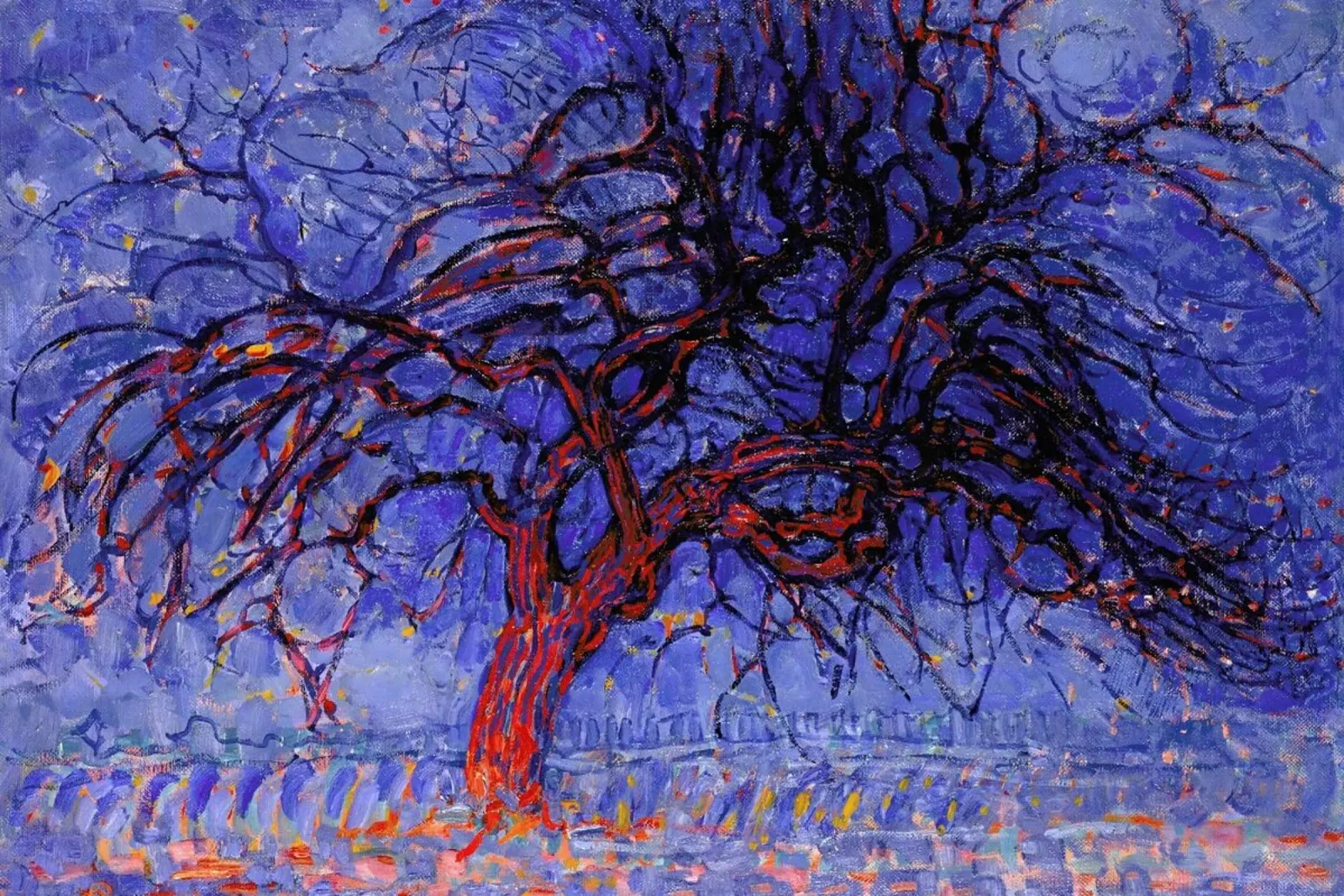 Mondrian - The Red Tree carta hahnemühle da Vintage by JUNIQE