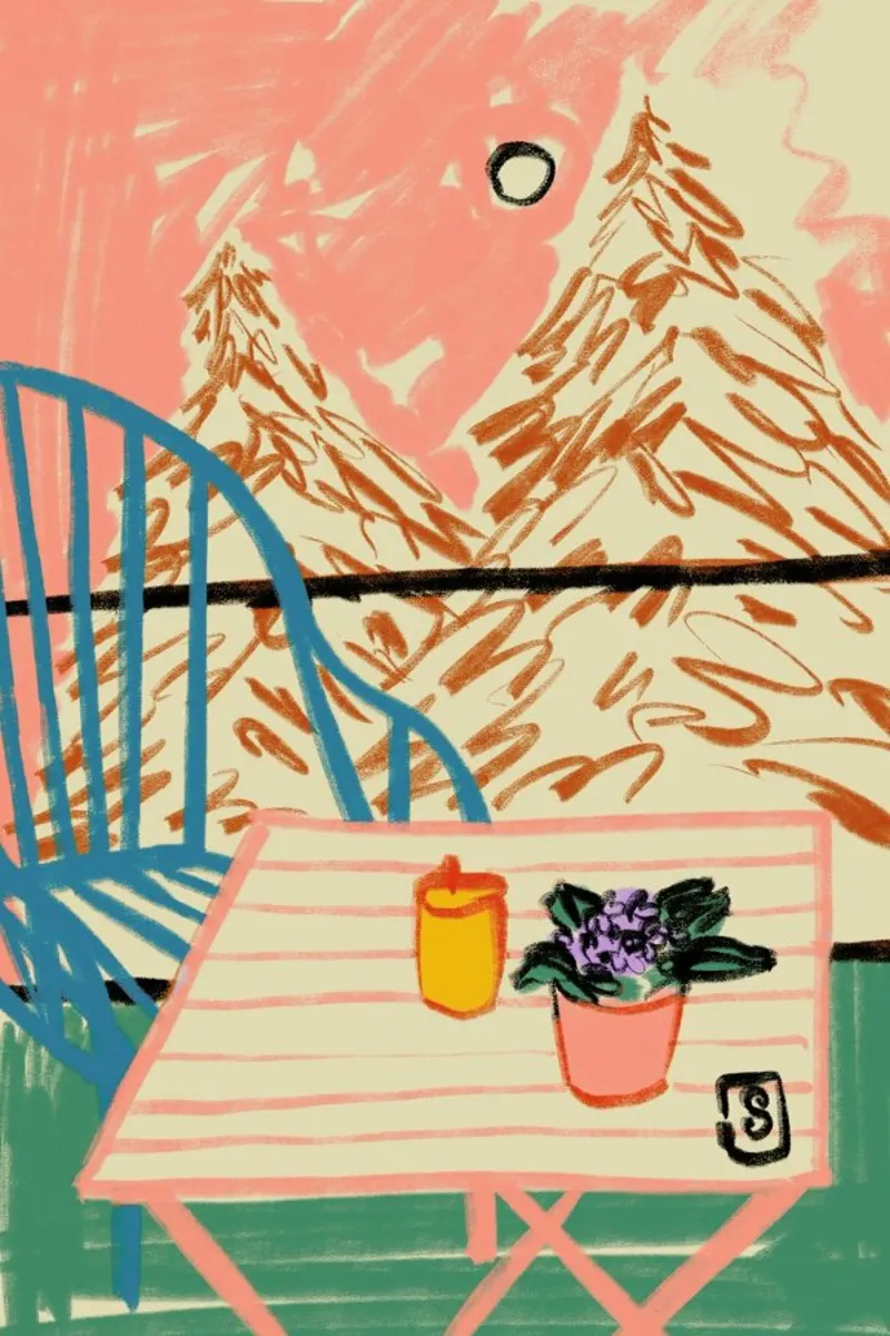 Evening On The Terrace pellicola backlit da Sandra Poliakov