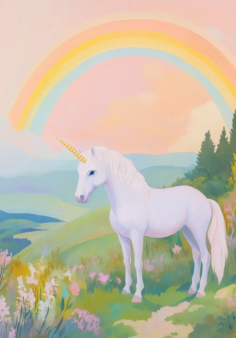 Unicorn & Rainbow pellicola backlit da Attaboy Dsgn