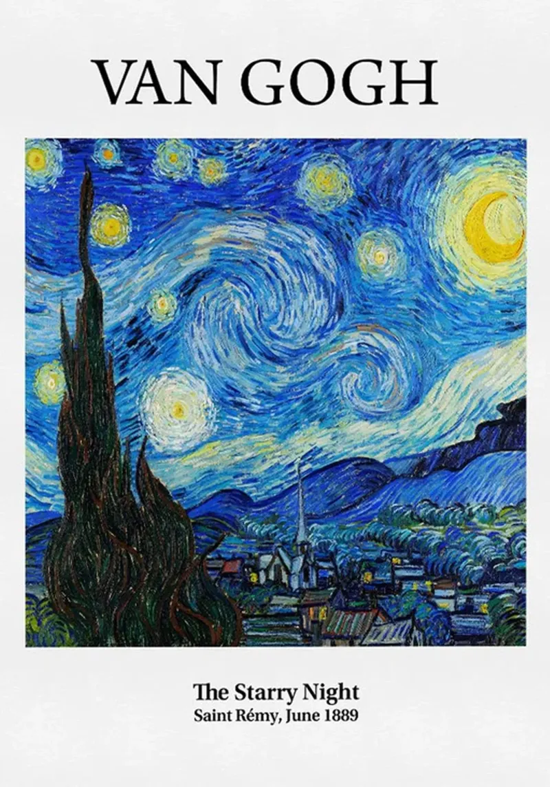 Vincent van Gogh Kunst Poster - Die sternenklare Nacht Acryl-Glas von ashcraft shop
