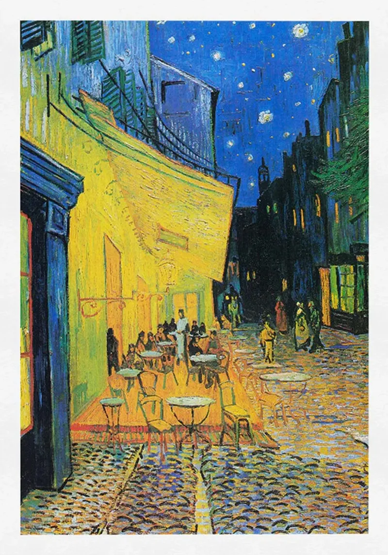 Vincent van Gogh Impresión artística - Terraza de café por la noche lienzo de ashcraft shop